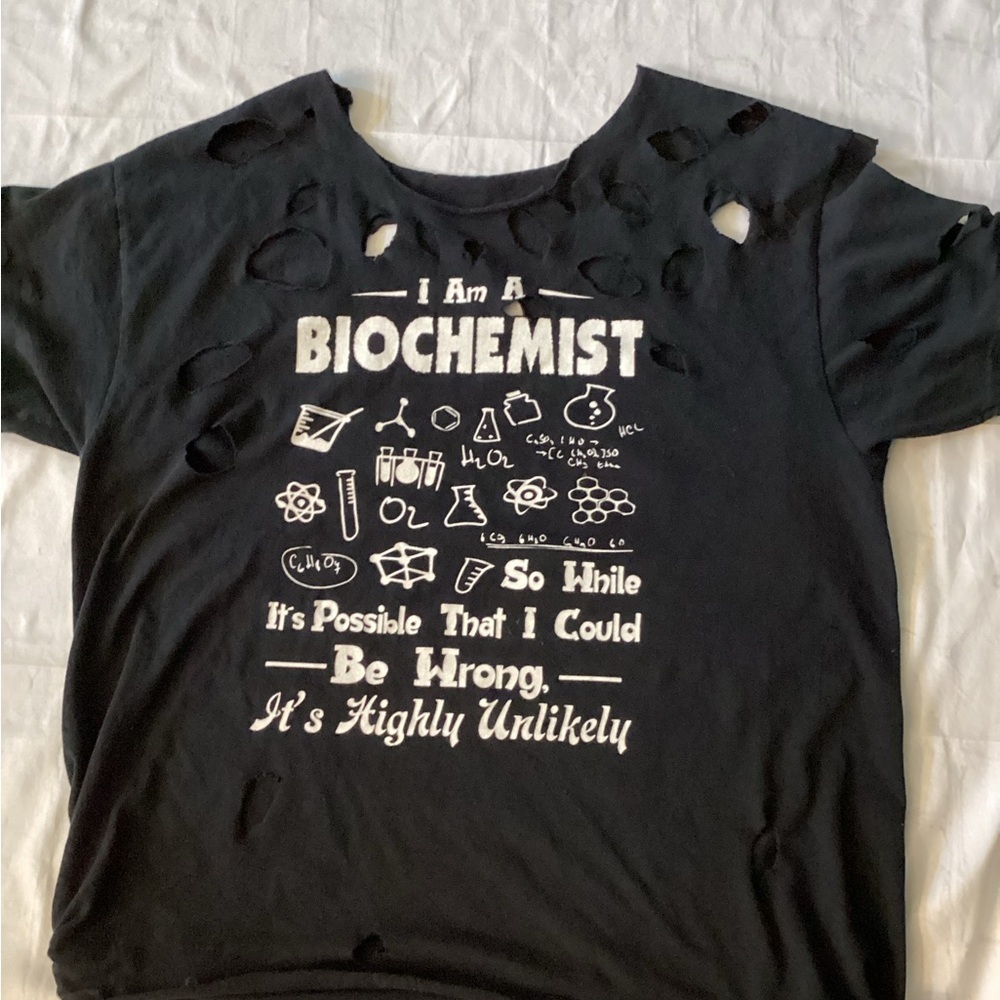 Black Graphic Distressed Recycled Tee Shirt - Picture 7 of 8